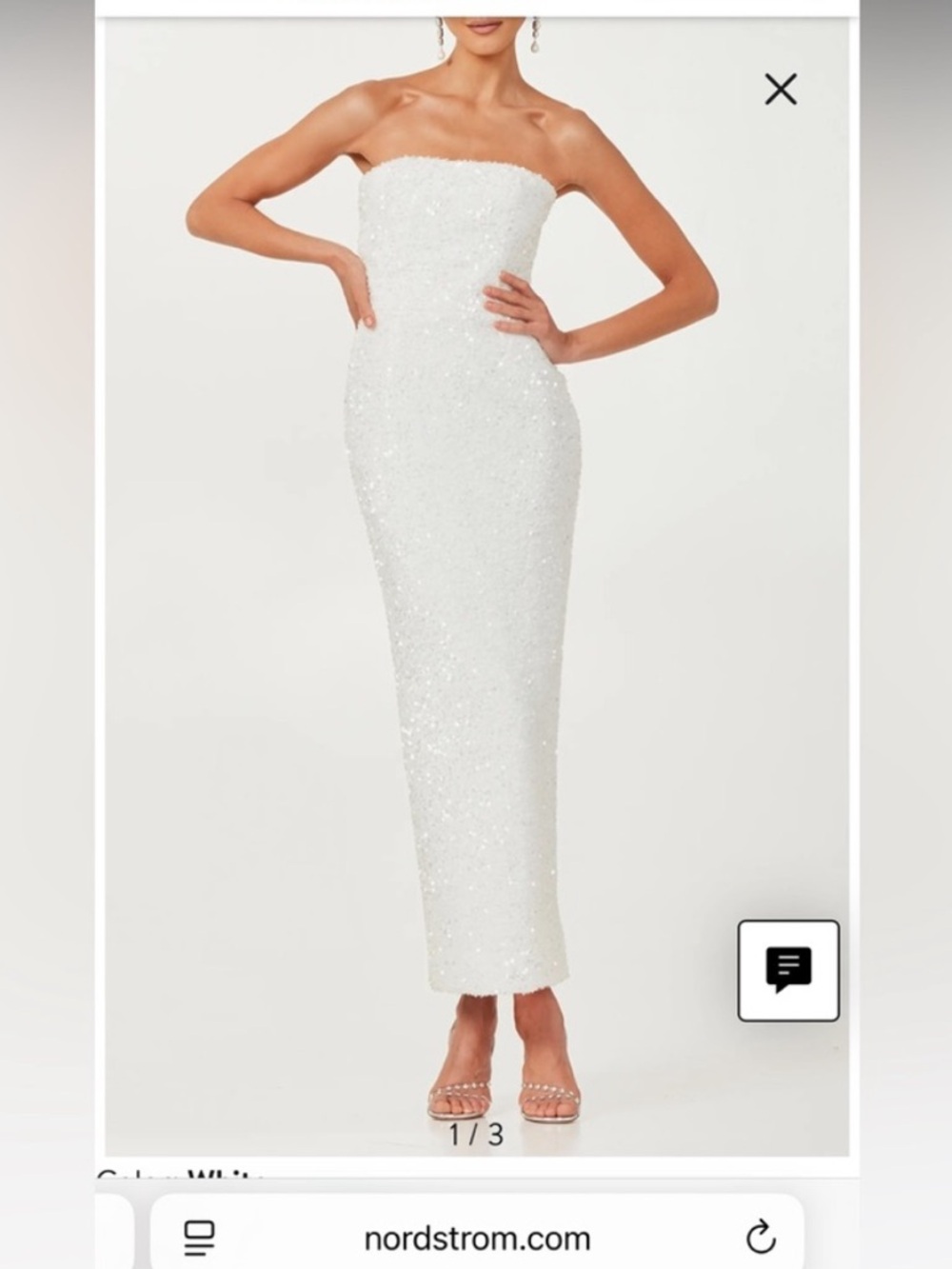 Leslie Helsi Sequin Cocktail Dress DRYCLEANED